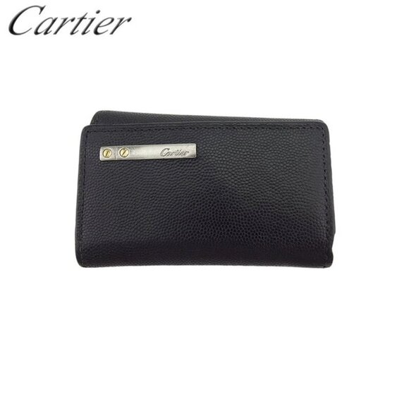 Cartier Key Case Santos Leather Authentic Used